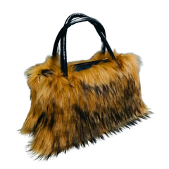 Brown Fly Furry Purse