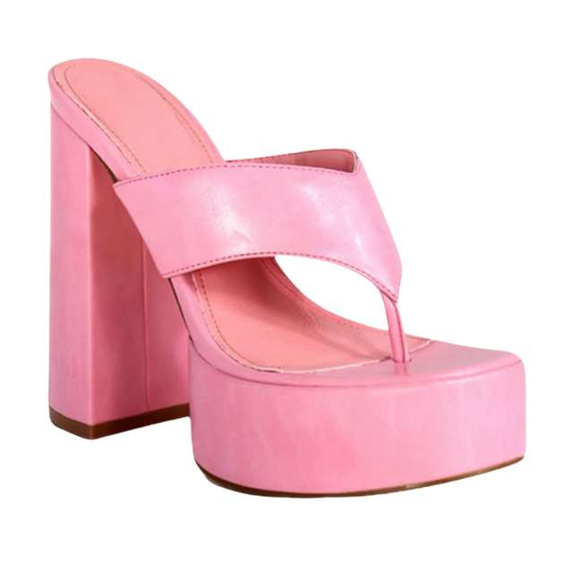 Pink Thong Heel Wyn Luxe