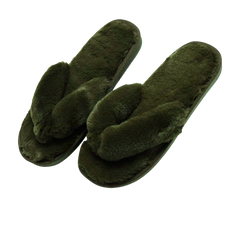 Olive Cozy Slippers
