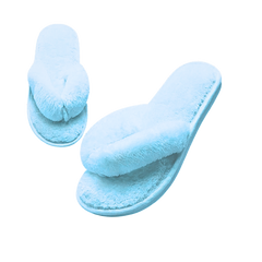 Sky Blue Cozy Slippers