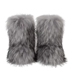 Grey Fly Furry Boots