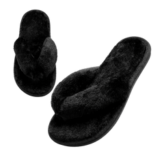Black Cozy Slippers