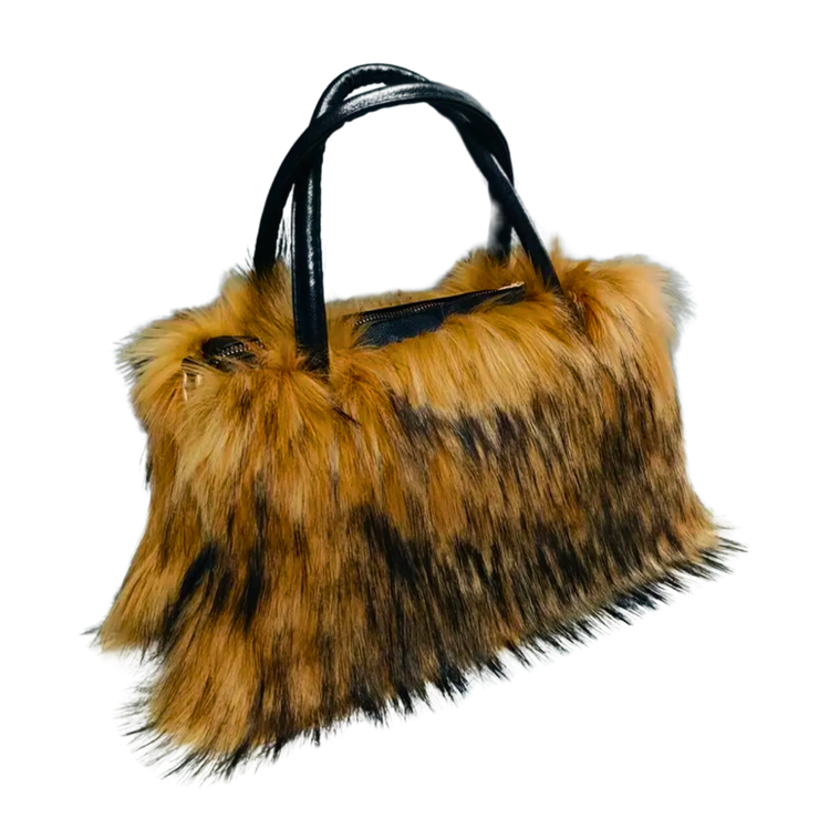 Brown Fly Furry Purse