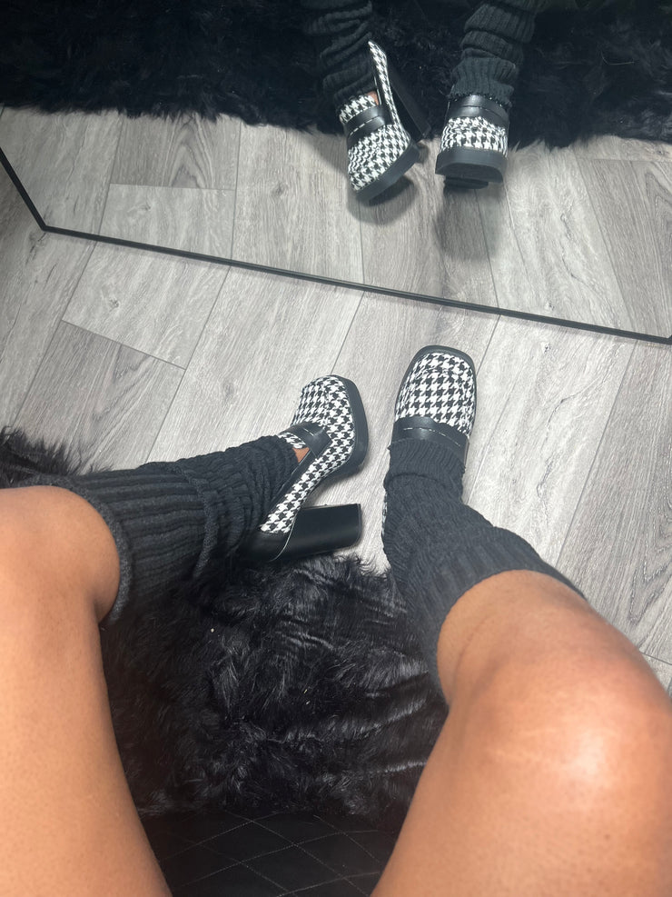 Houndstooth School Girl Loafers Wyn Luxe