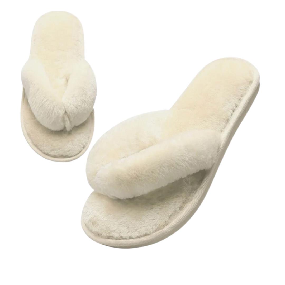Cream Cozy Slippers