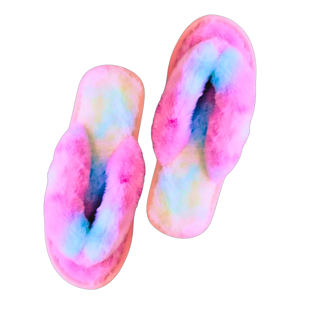 “Cotton Candy” Cozy Slippers