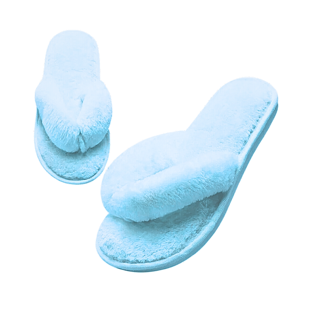 Sky Blue Cozy Slippers