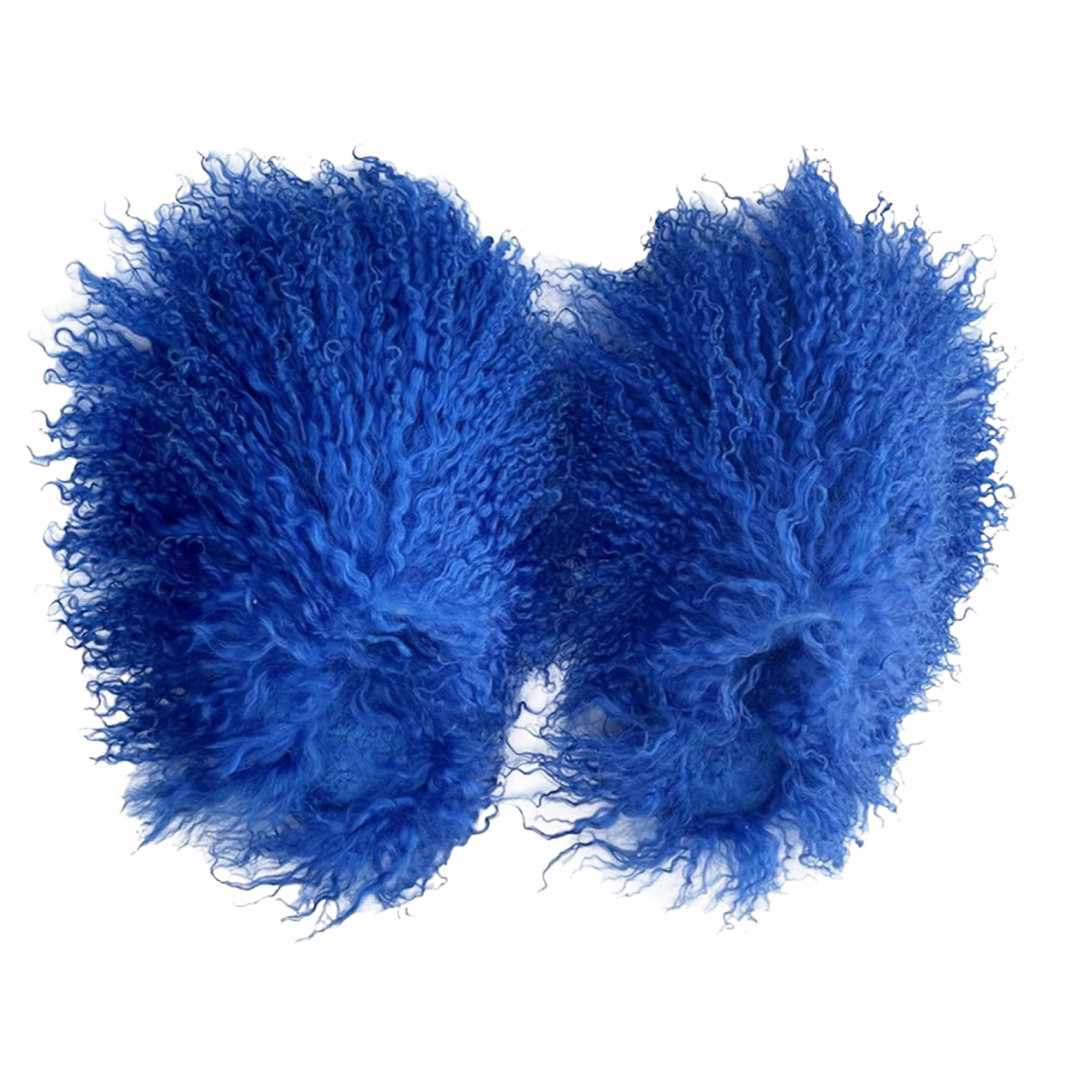 Royal Blue Frenzy Mongolian Slides
