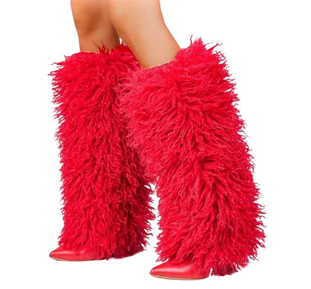 Red Fluff Heel