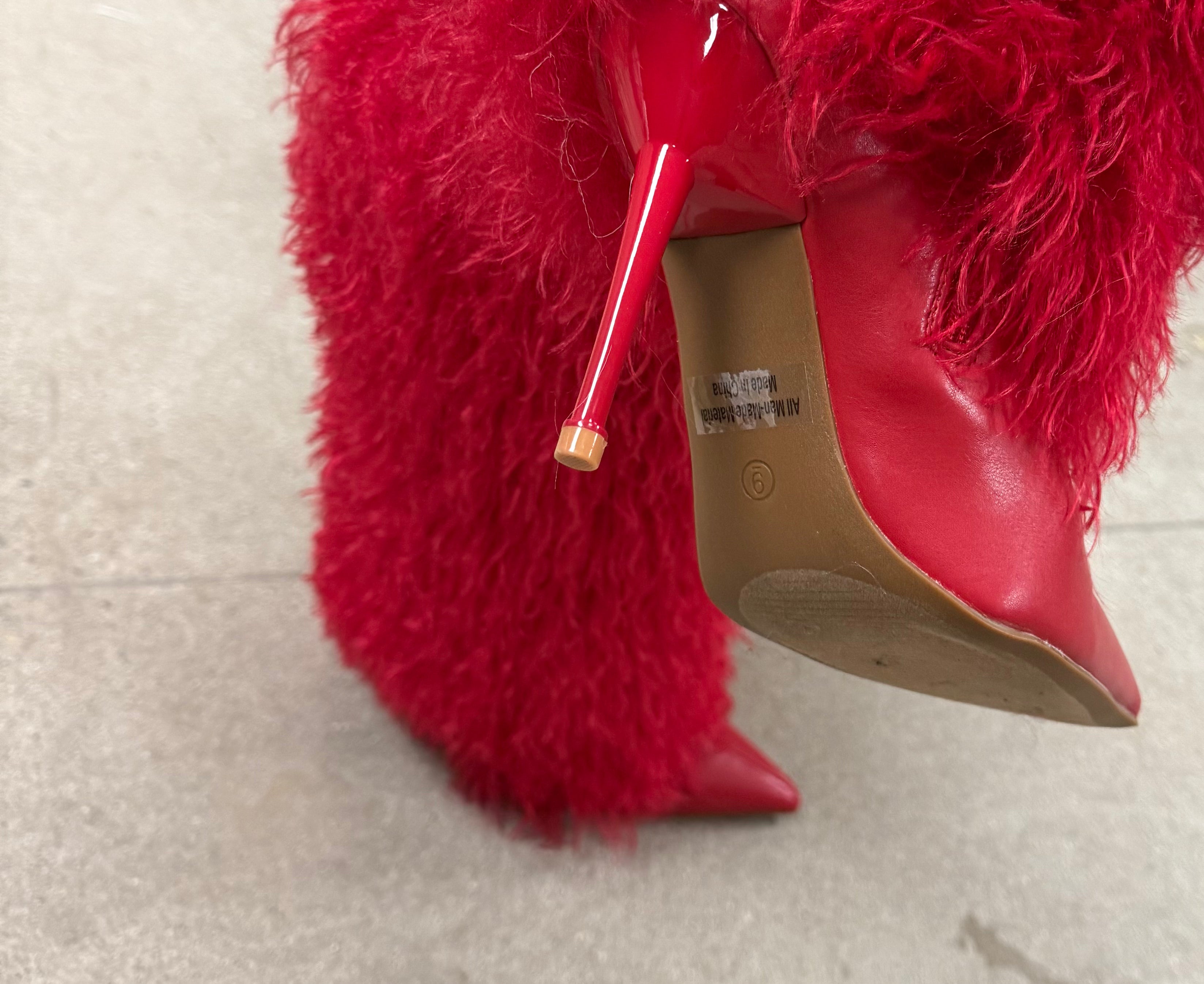 Red Fluff Heel