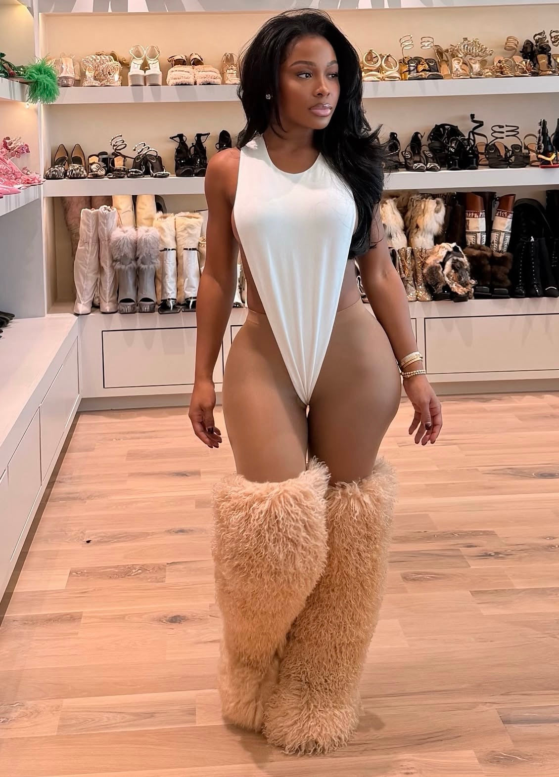 Thigh High Mongolian Style Boots