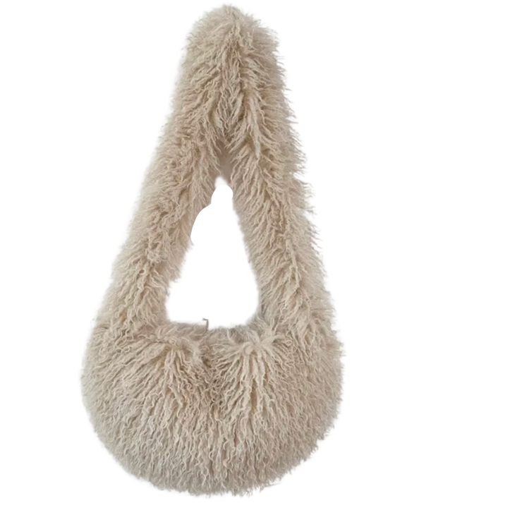 Frenzy Cream Hobo Bag