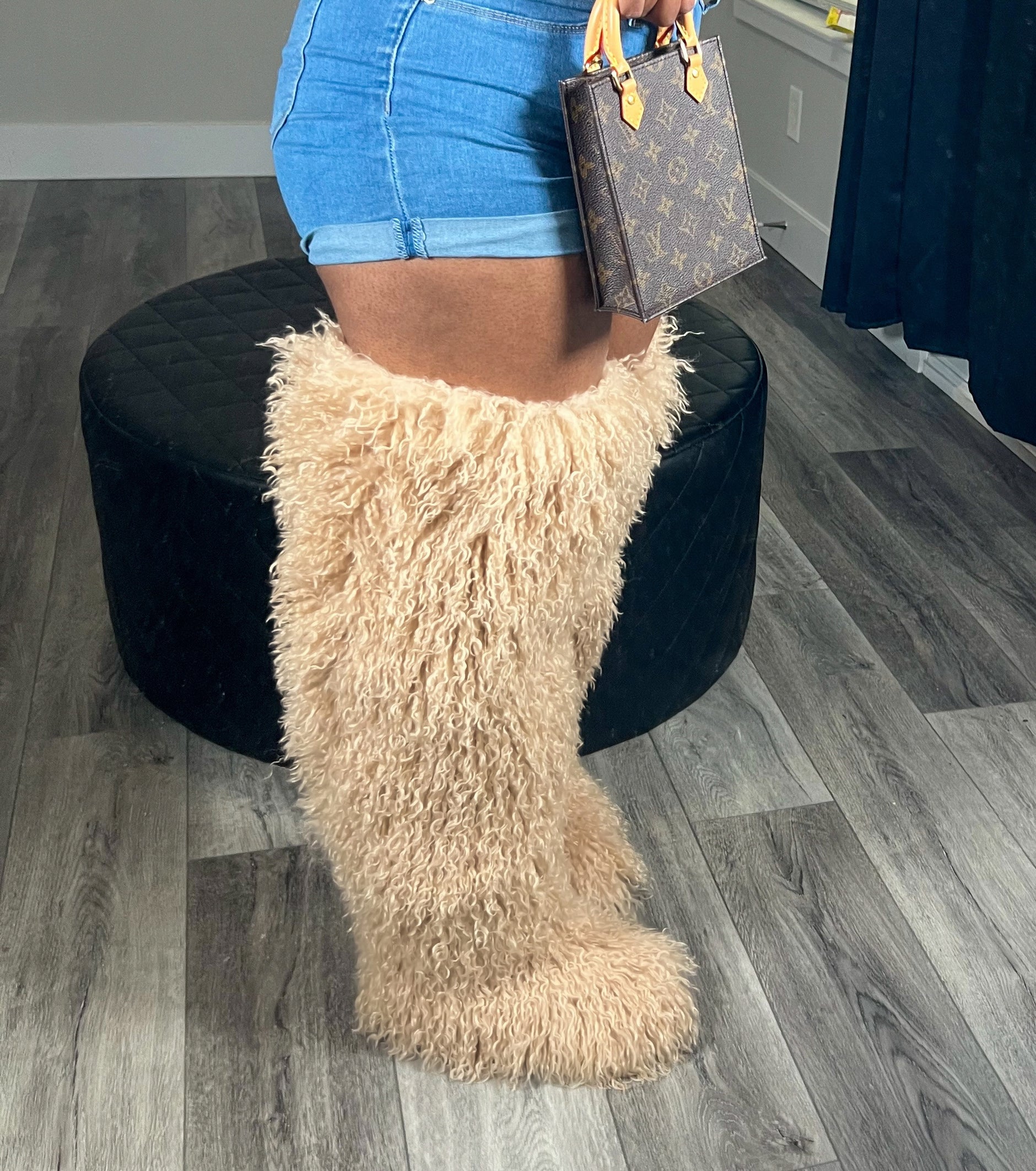Thigh High Fur Boots - Wyn Luxe